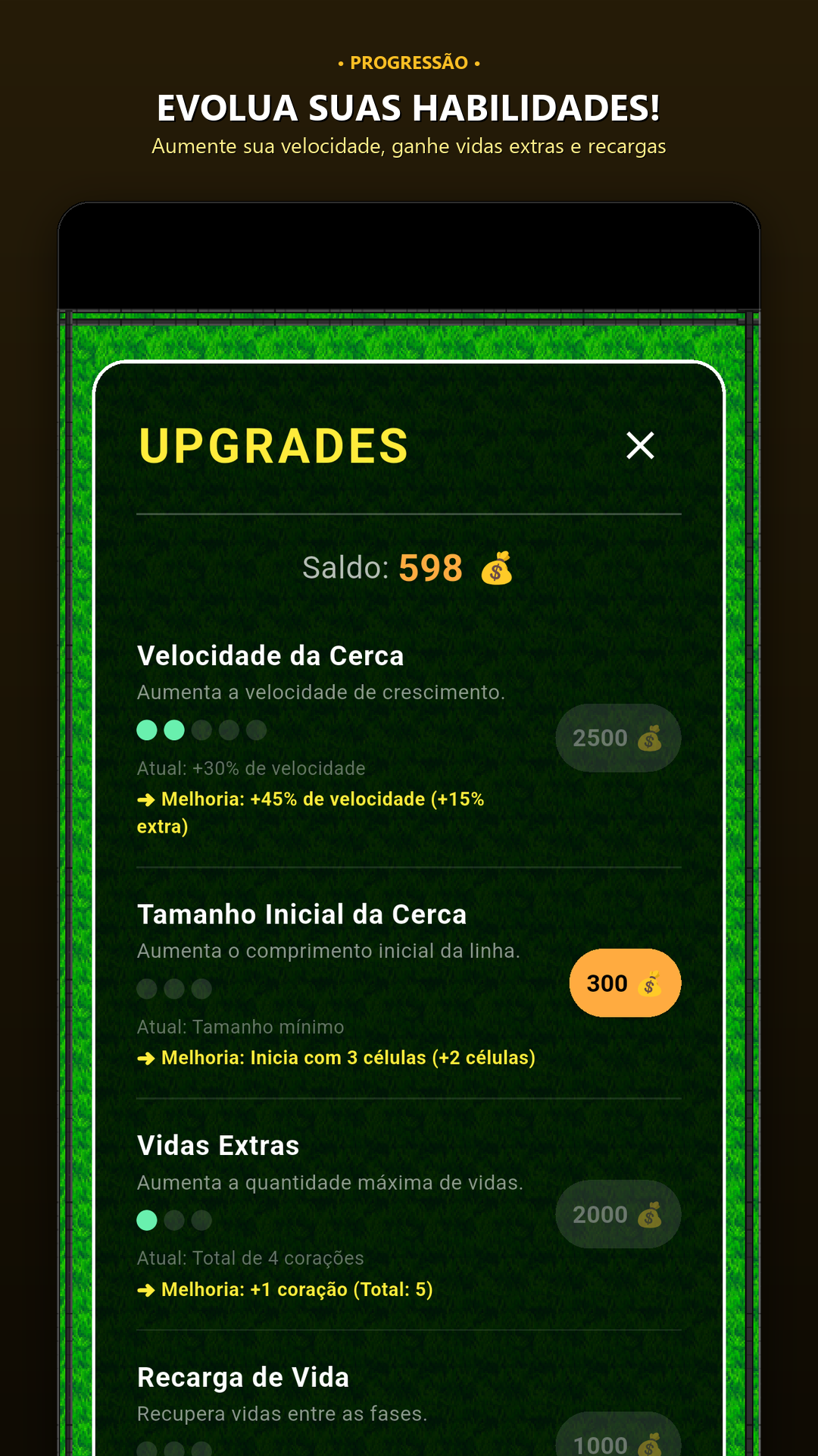 Área Restrita - Upgrades e Habilidades