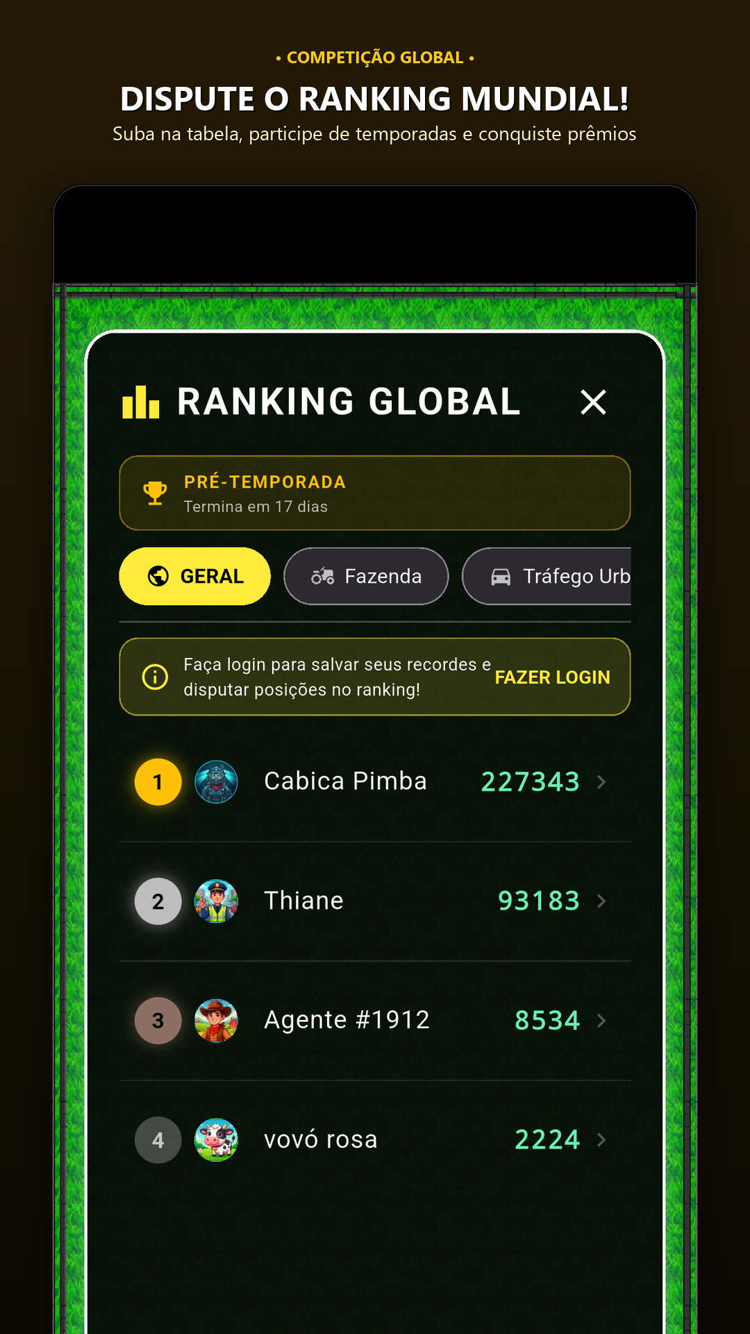 Área Restrita - Ranking e Temporadas