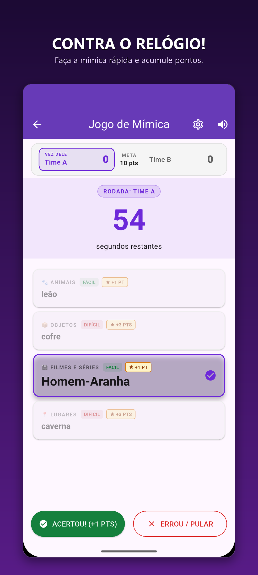 MimicGO - Gameplay e Cartas da Rodada